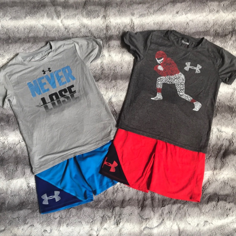 4 piece bundle of under armor boy’s size 7